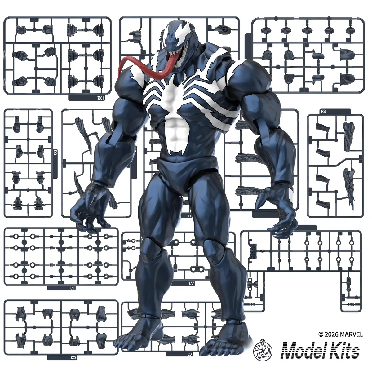 BLOKEES Champion Class - Marvel Rivals Venom Model Kit 6 Inch | 90 Points Articulation, No Tools, Ages 14+ - view 6