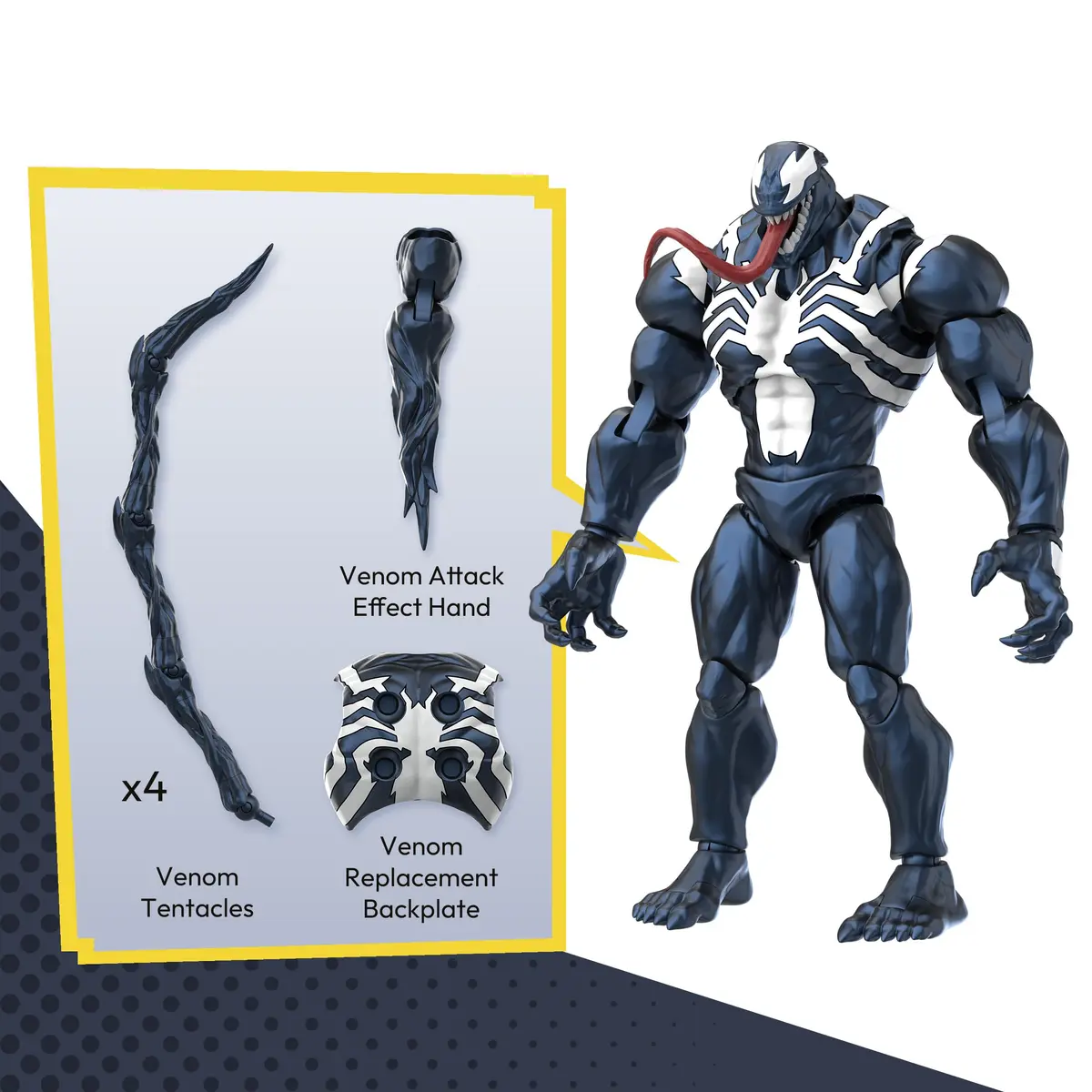 BLOKEES Champion Class - Marvel Rivals Venom Model Kit 6 Inch | 90 Points Articulation, No Tools, Ages 14+ - view 9