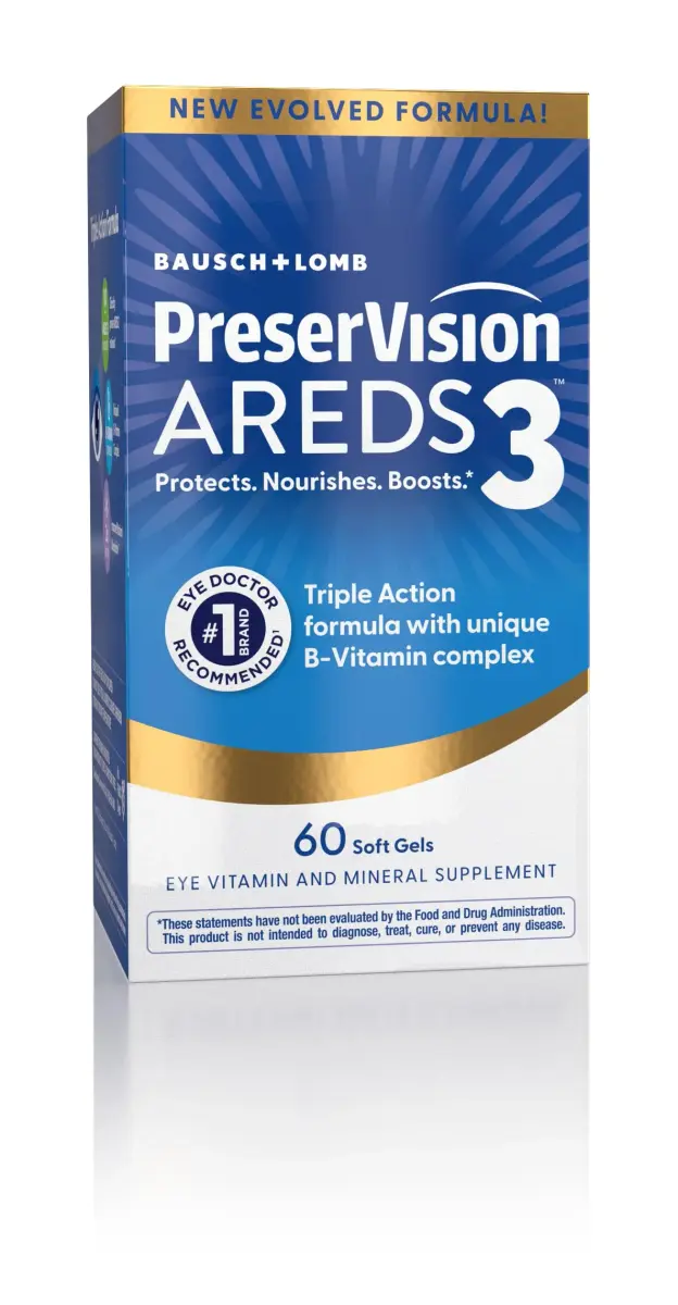 PreserVision AREDS3 Eye Vitamins Macular Supplement 60 Softgels | Supports Macular Health with AREDS2 Nutrients & B-Vitamins - main product image