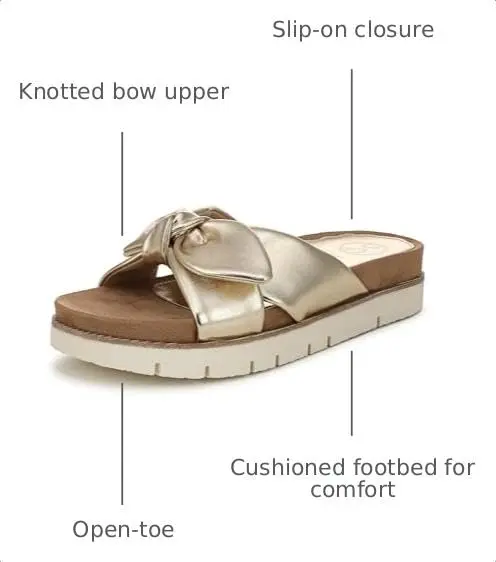 Sam & Libby Astrid Slide Sandal 9 | Cushioned Comfort & Luxe Style in Soft Gold - view 2