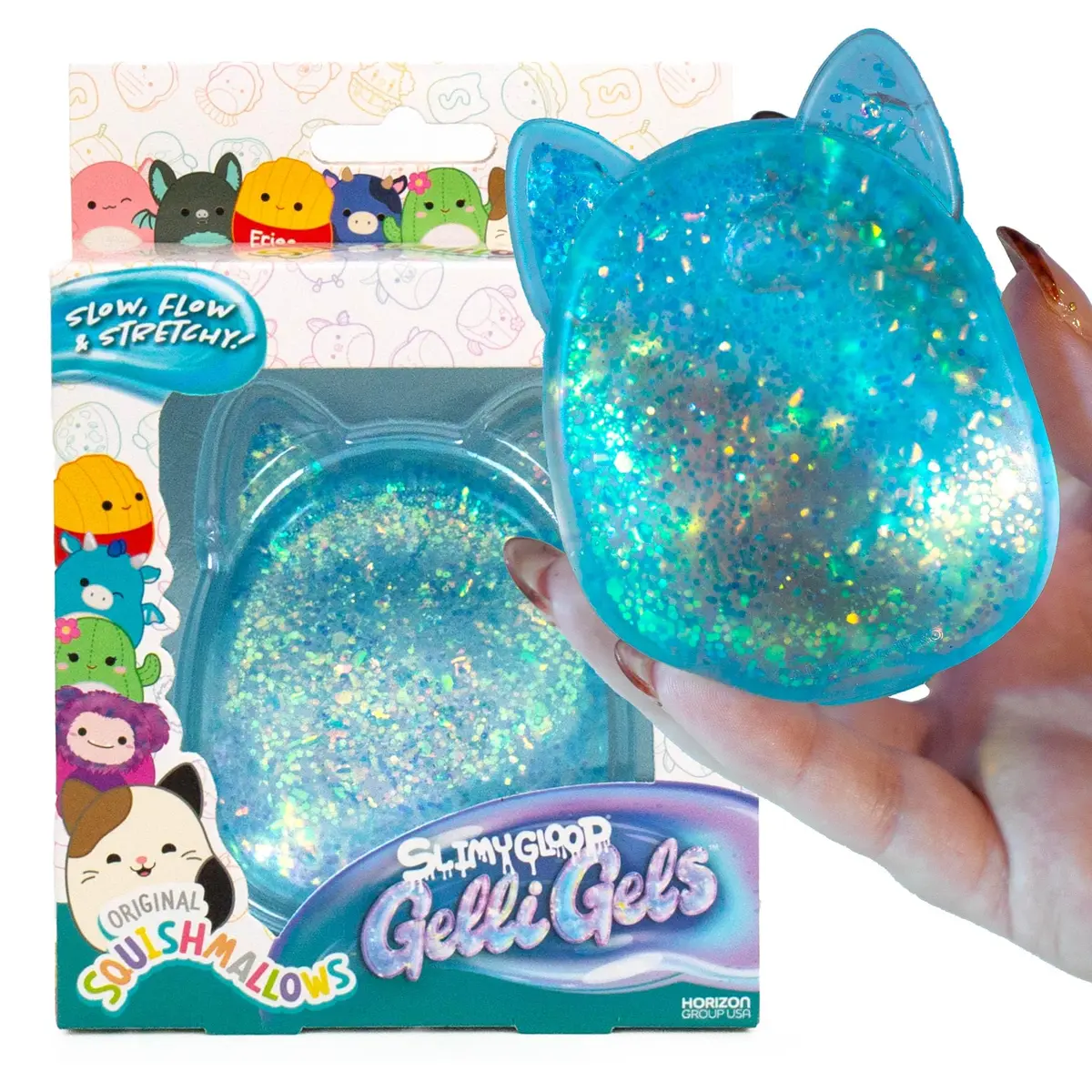 Original Squishmallows SLIMYGLOOP Blue Gelli Gels Sensory Squeeze Toy 156 g (5.5 oz) | ASTM-Tested for Kids 4+ - main product image
