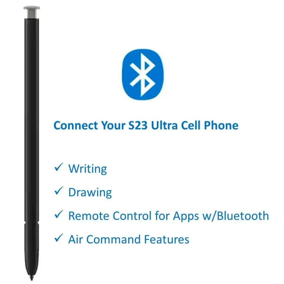 TYHJ S Pen S23 Ultra Replacement Stylus Pen for Samsung Galaxy S23 Ultra 5G with 4096 Pressure Levels & Cream Accent Top | 0.7mm Nibs Included - view 2