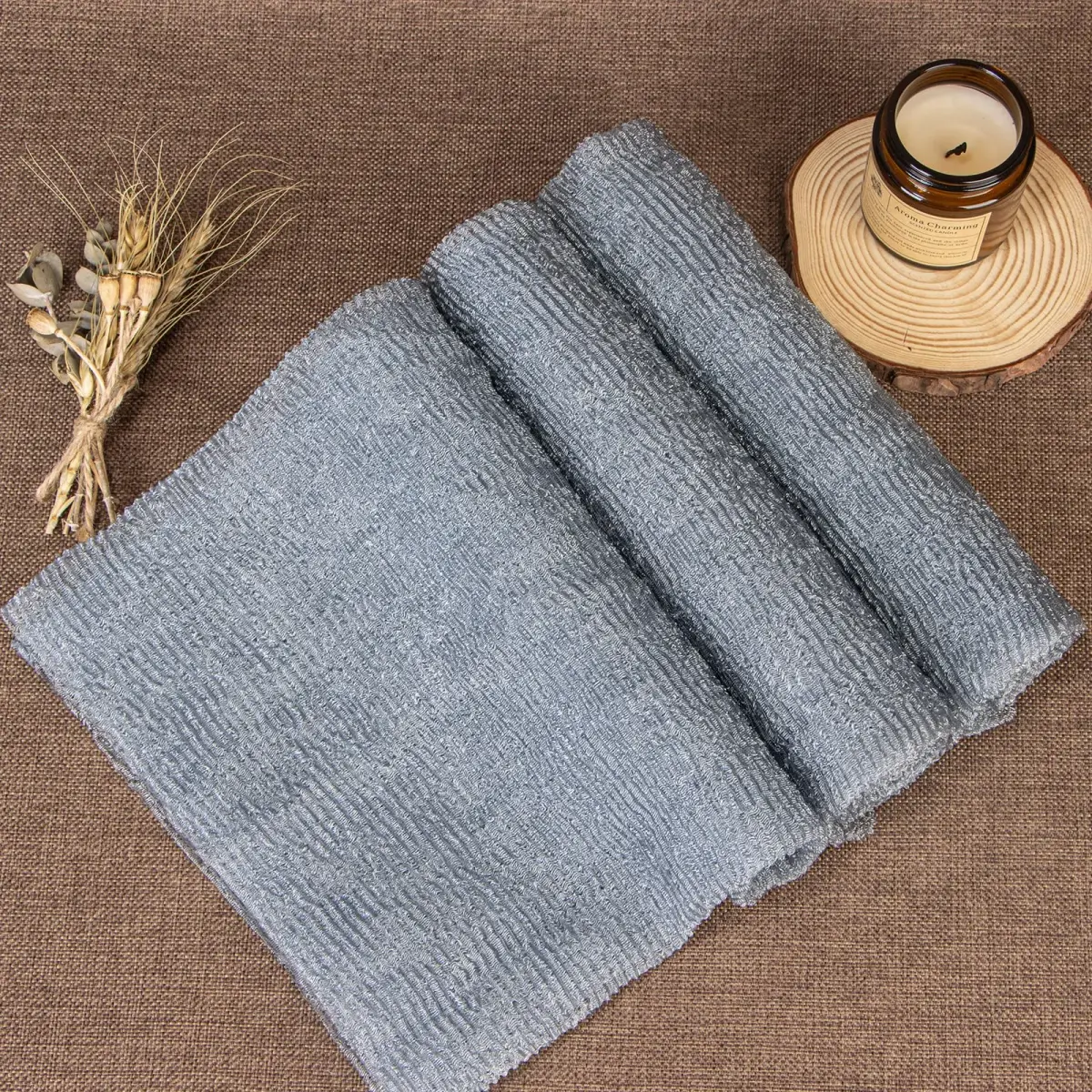 Yiclick Exfoliating Washcloth Towel 3-Pack, 85cm (34.5 inch) Long Back Scrubber | Replaces Loofah for Deep Cleansing - view 2