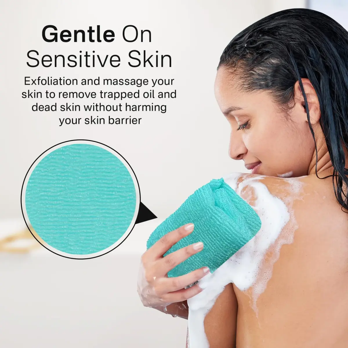 Yiclick Exfoliating Washcloth Towel Set 3 Pieces | Korean Body Scrubber for Shower Bath - view 5