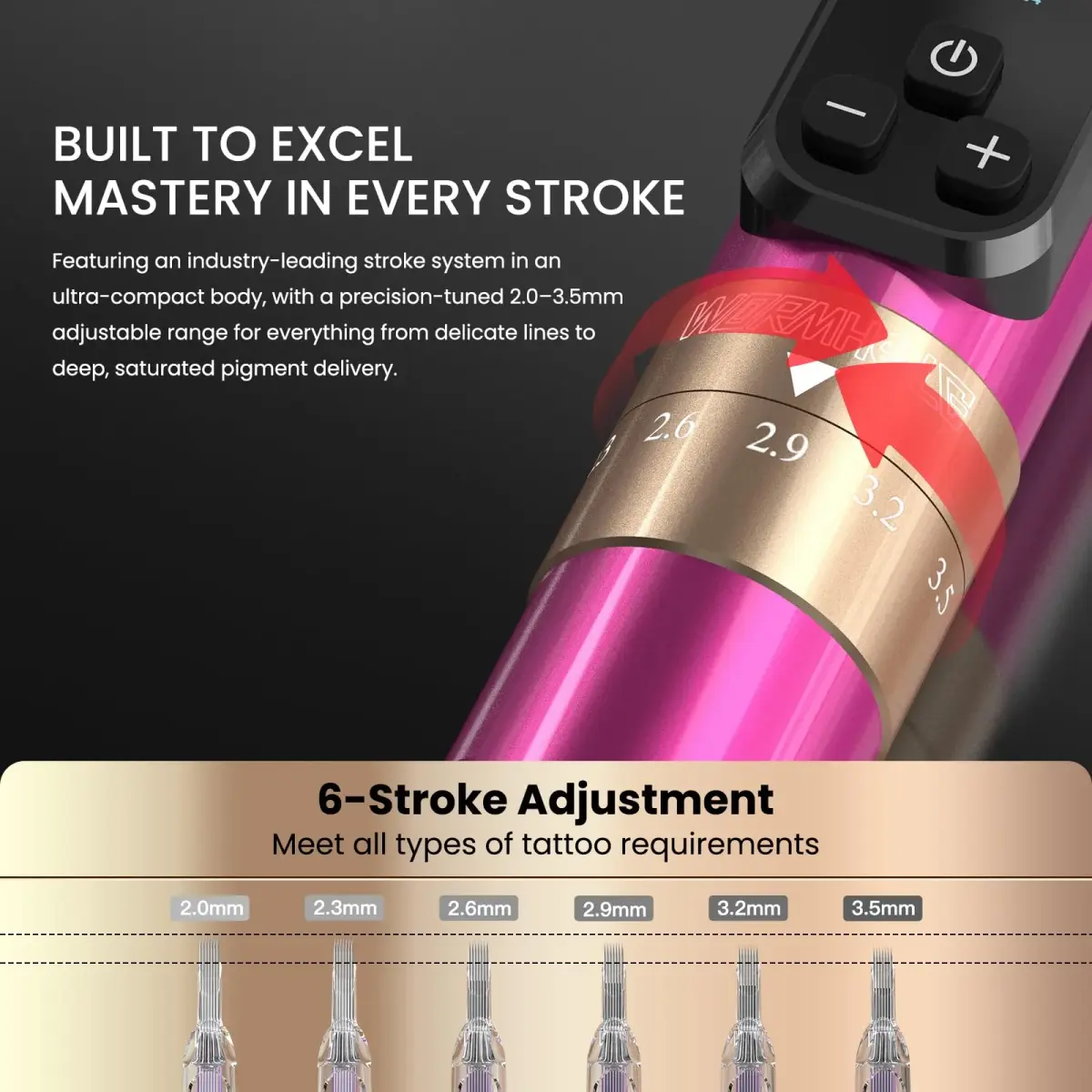 Wormhole Wireless Tattoo Pen Kit WTK0253 | Professional Rotary Tattoo Machine for Eyebrow & Detail Work - view 4