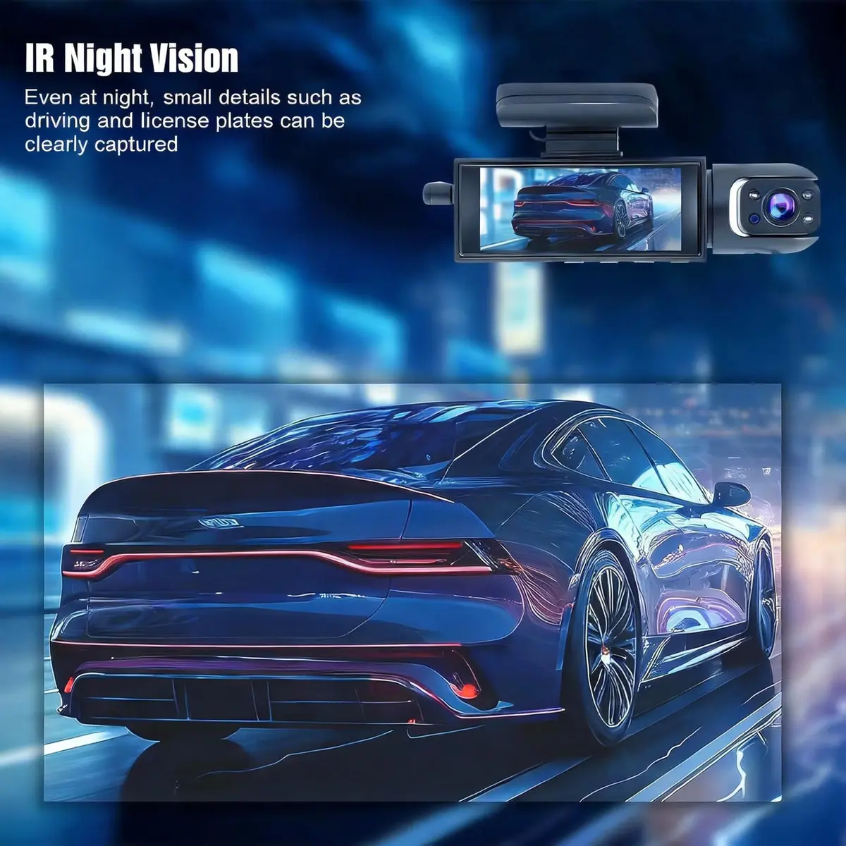 Wagoyo Dashcam Front & Inside | 1080p Night Vision, Loop & Parking Mode, 3.16 Inch IPS Screen - view 4