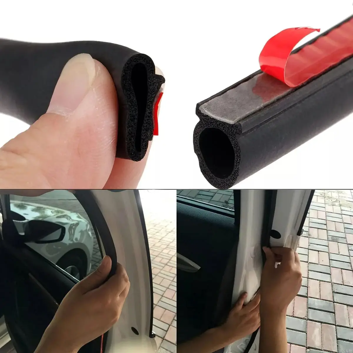 GoldWheel D-Shape Weather Stripping 100ft (30.48m) | Heavy Duty EPDM Rubber Seal for Doors & Windows - view 5