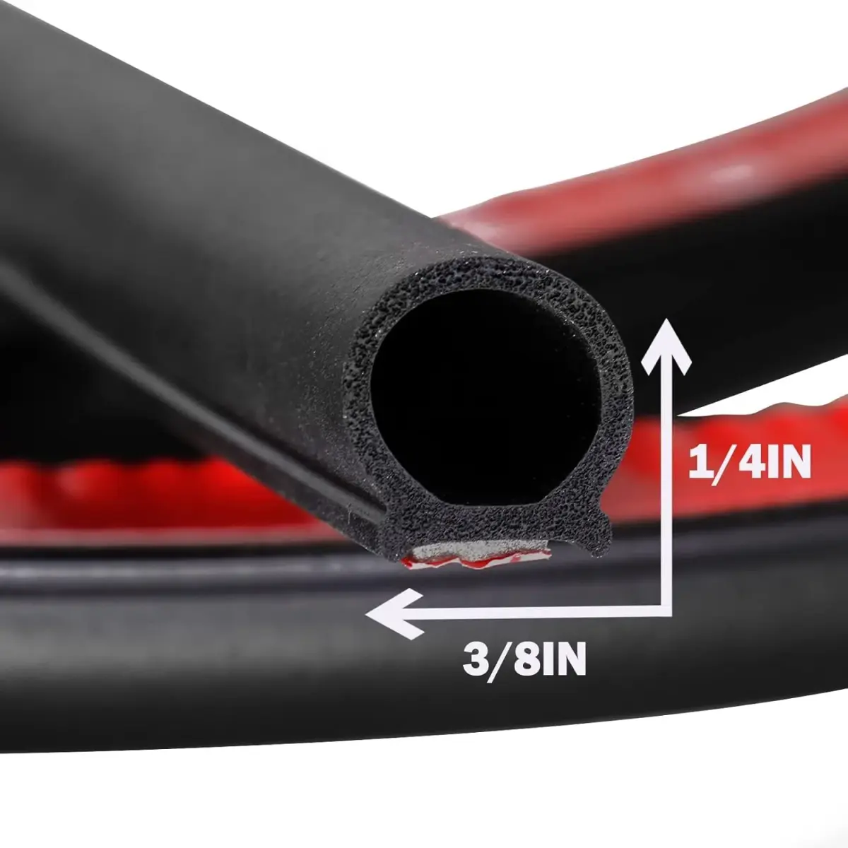 GoldWheel D-Shape Weather Stripping 100ft (30.48m) | Heavy Duty EPDM Rubber Seal for Doors & Windows - view 2