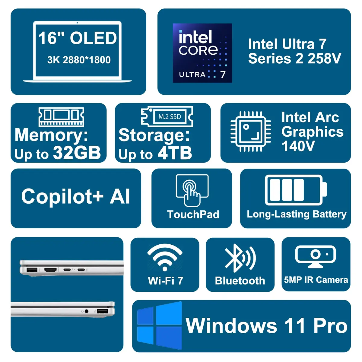HP OmniBook 7 Flip 16 3k OLED Touch 16" Laptop | 32GB RAM, 1TB SSD, Wi-Fi 7 - view 2