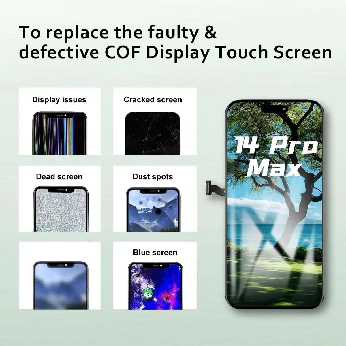SIMDOG iPhone 14 Pro Max Screen Replacement Kit 6.7" Full HD | Compatible with A2651, A2893, A2896, A2895, A2894 - view 3