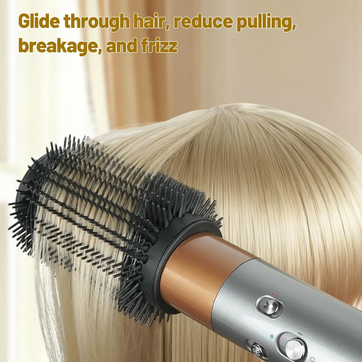 ZEPHBLOW 3-Inch Large Round Brush for Dyson Airwrap Attachments | Flexible Bristles for Volume & Smooth Curling - view 5