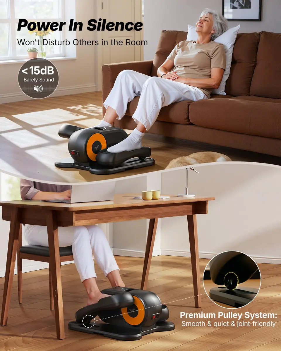 MERACH Under Desk Elliptical | Low-Impact Joint-Friendly Exercise Machine for Seniors & Professionals - view 6
