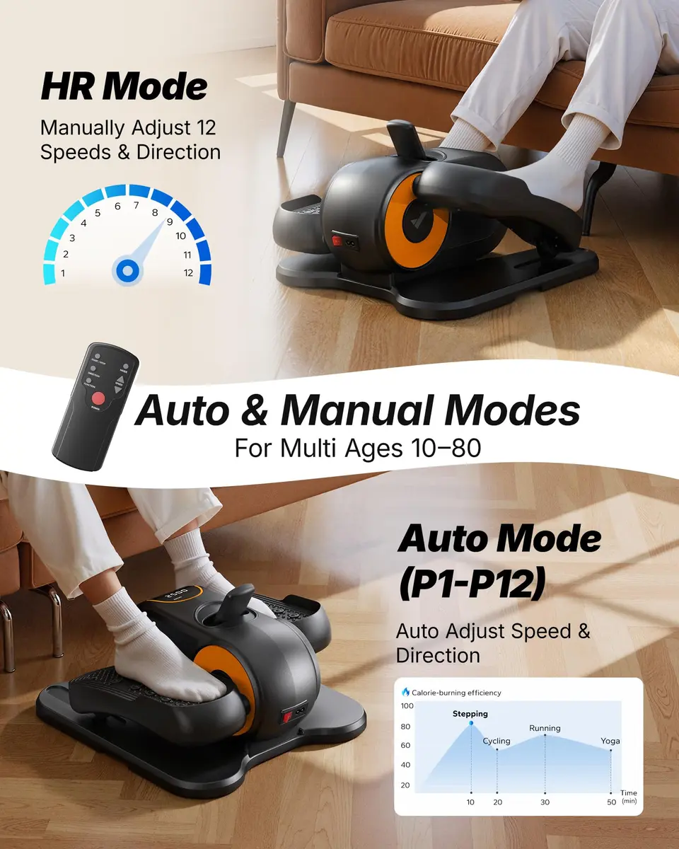 MERACH Under Desk Elliptical | Low-Impact Joint-Friendly Exercise Machine for Seniors & Professionals - view 7