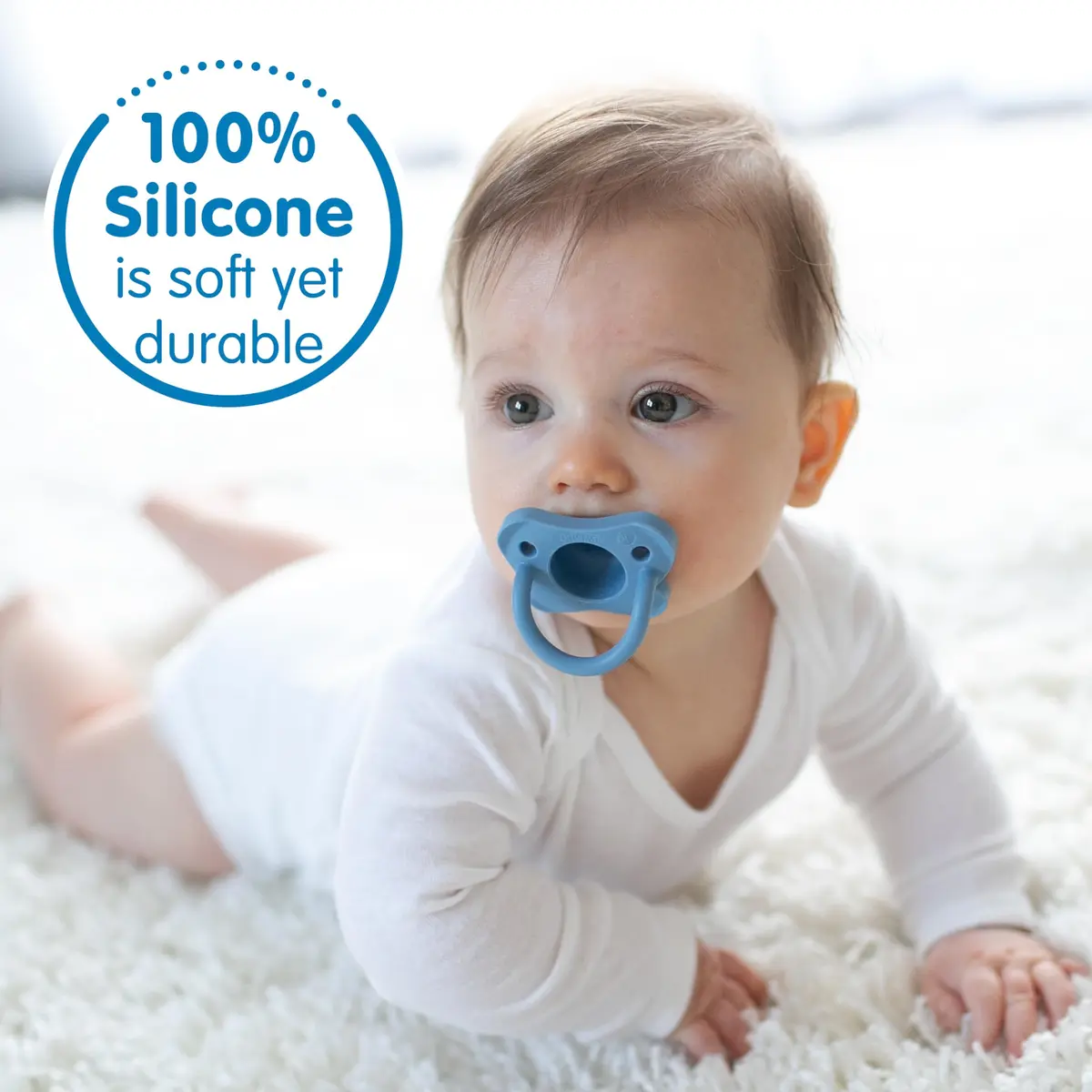 Dr. Brown's HappyPaci Silicone Pacifier 0-6m | Soft, Breathable, Bottle-Nipple Shape - view 5