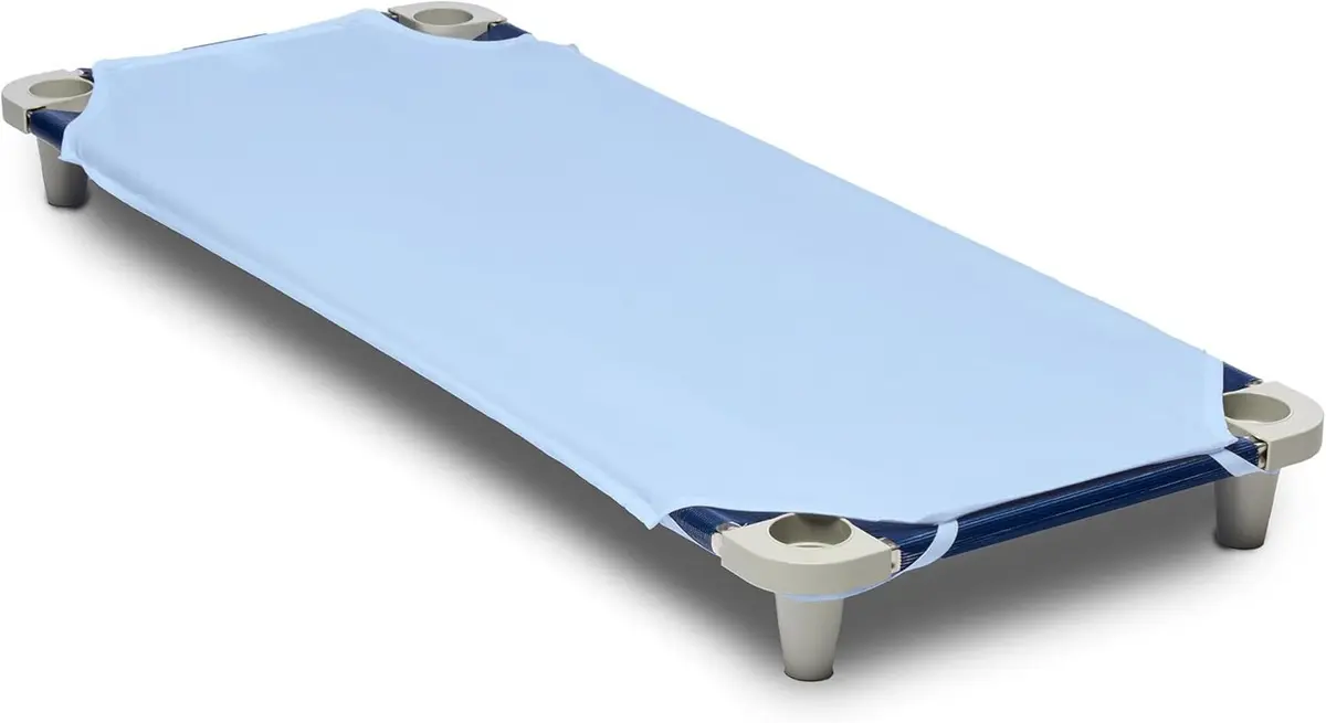 ROLLEE POLLEE Blue Microfiber Cot Sheets 71cm x 107cm (23" x 42") 6-Pack | Soft & Durable Daycare Bedding - view 5