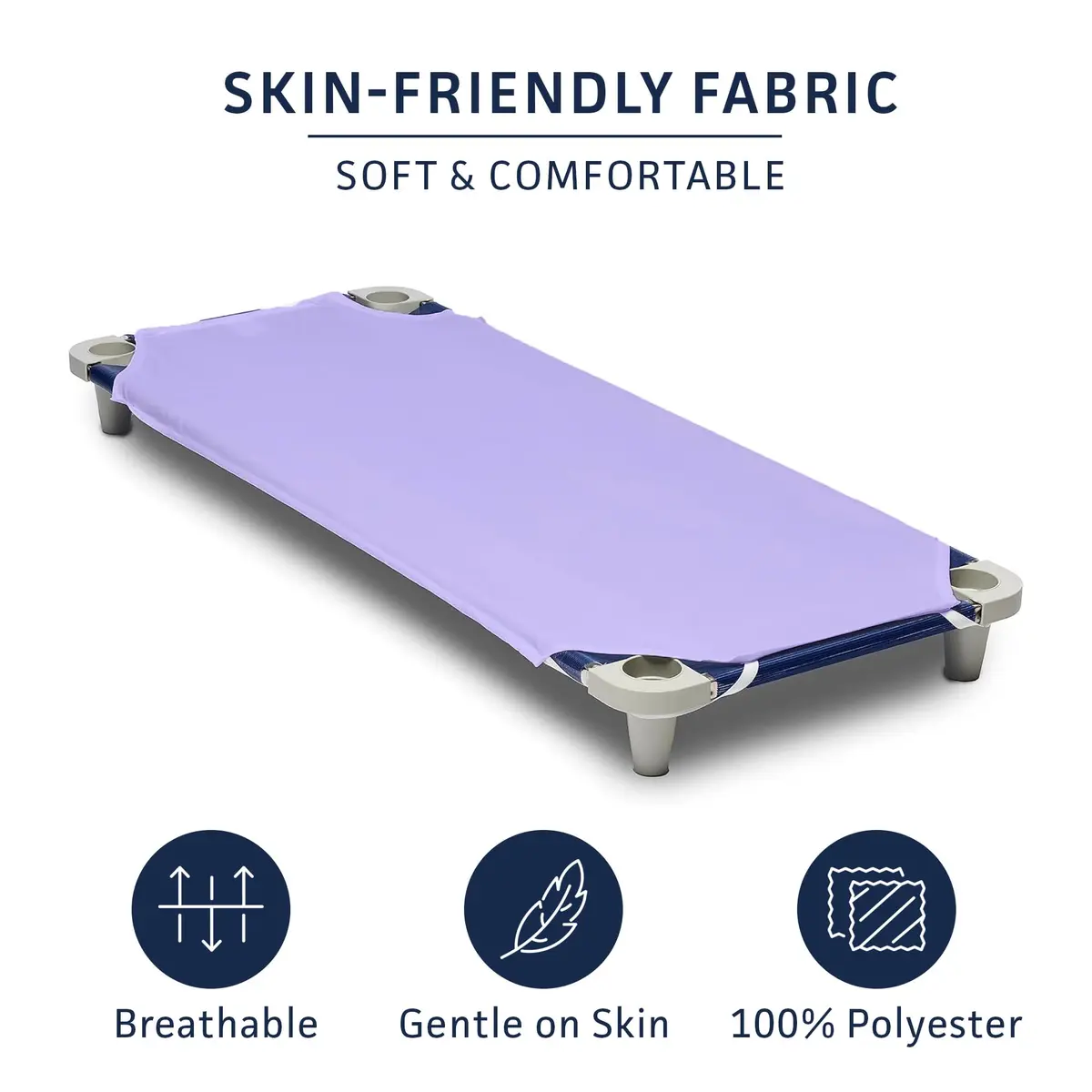 Rollee Pollee Purple Microfiber Cot Sheets 52" x 23" (132cm x 58cm) - 6-Pack | Soft & Durable Daycare Bedding - view 6
