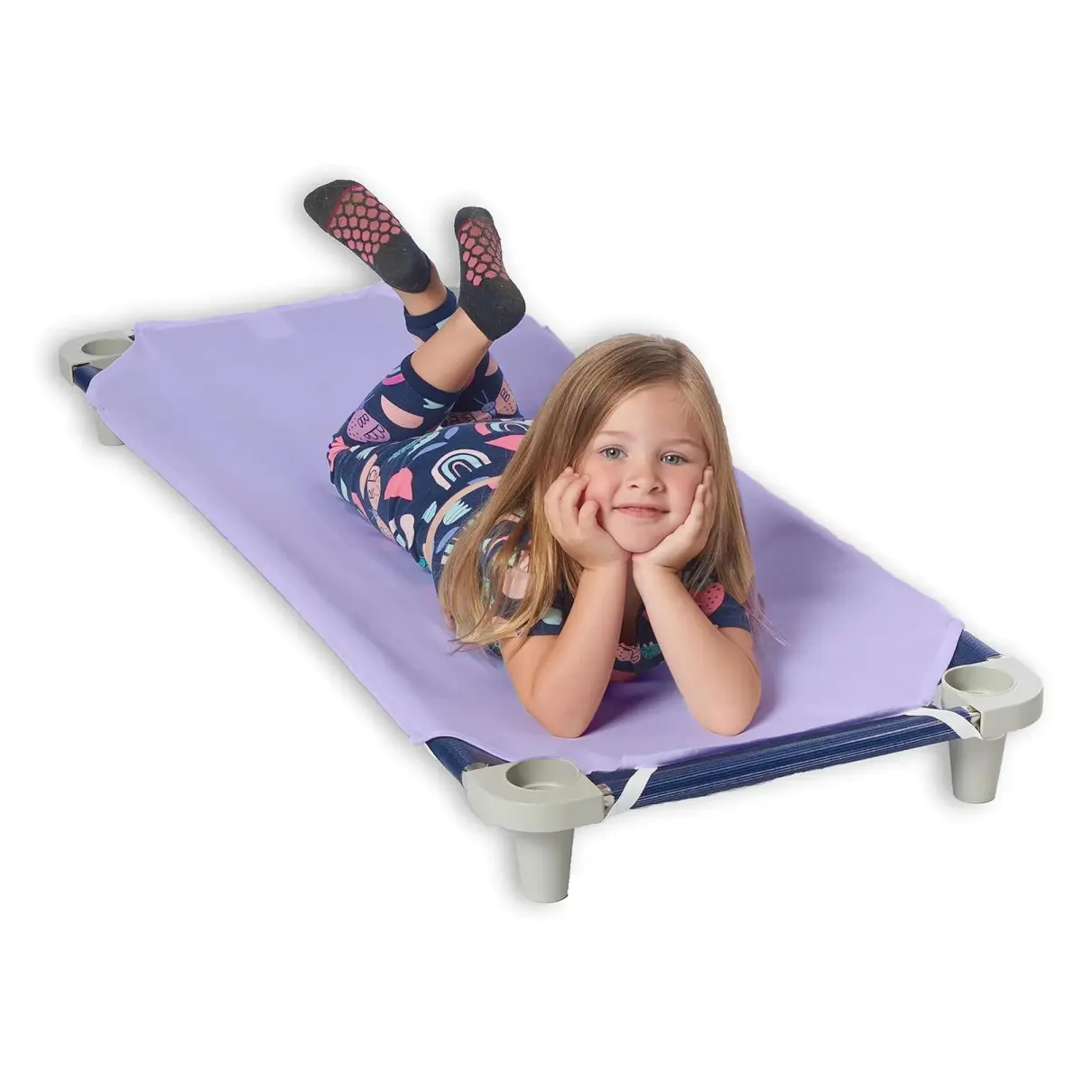 Rollee Pollee Purple Microfiber Fitted Cot Sheets - 23" x 52" - Soft & Durable for Daycare - view 4