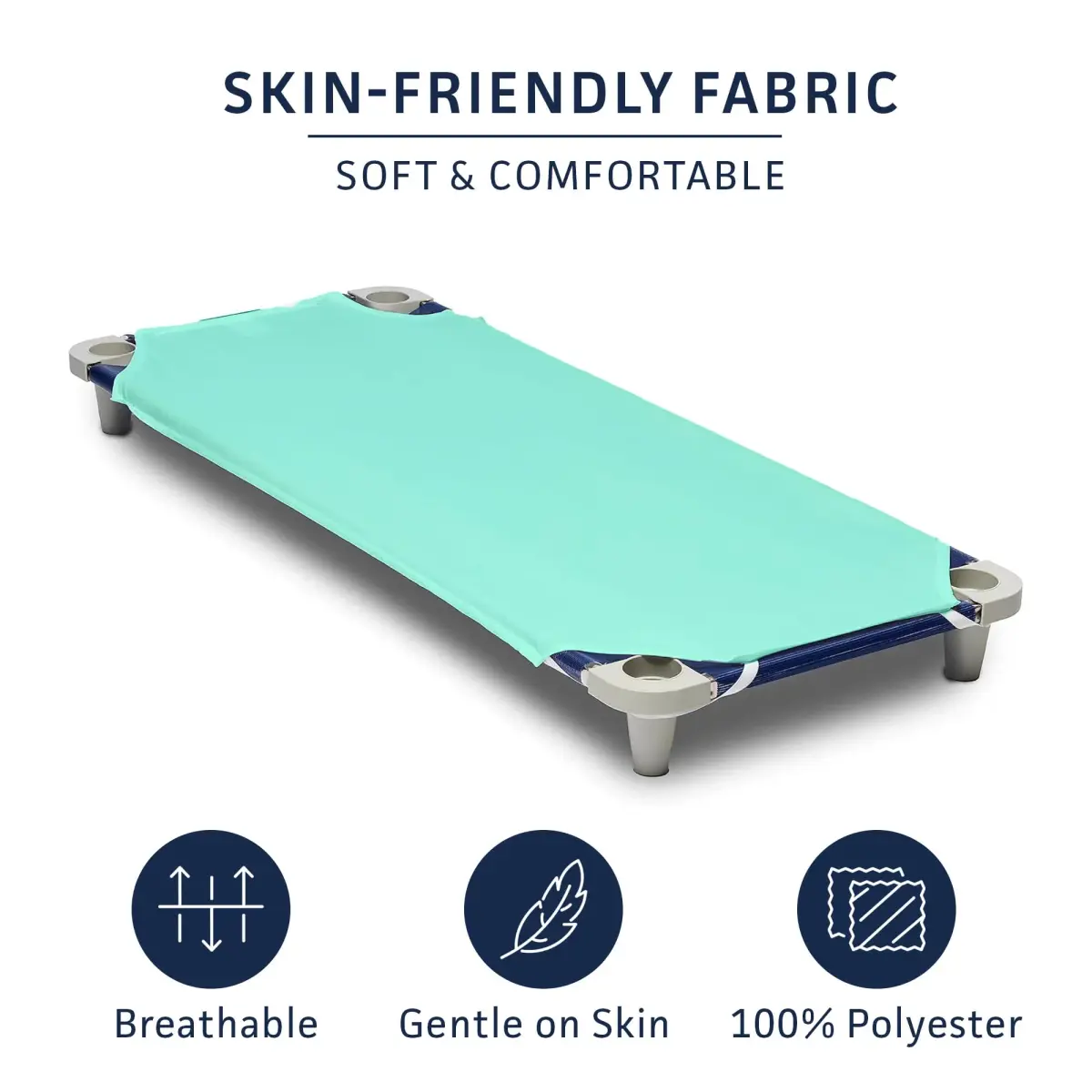 Rollee Pollee Green Microfiber Cot Sheets 52" x 23" (132cm x 58cm) | 6-Pack for Daycare Naptime - view 6