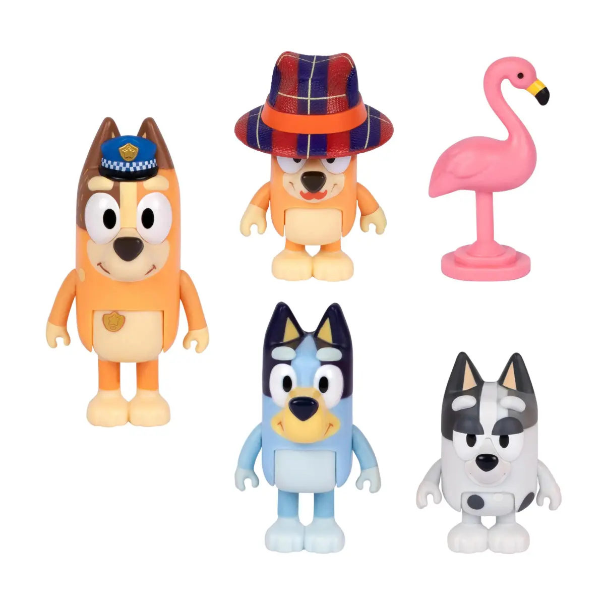 Bluey The Sleepover Figure 4-Pack with Flamingo Accessory | Kids Toys Ages 3+ - main product image