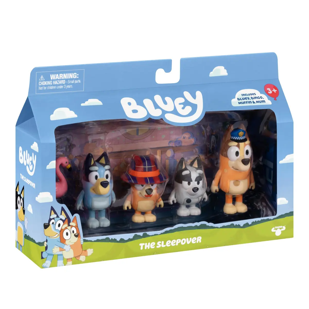Bluey The Sleepover Figure 4-Pack with Flamingo Accessory | Kids Toys Ages 3+ - view 4
