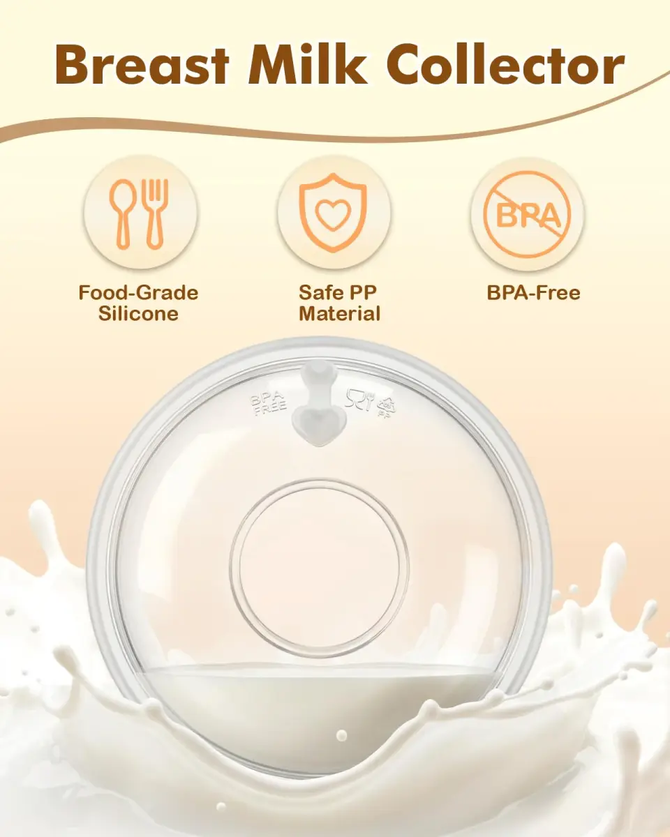 Lictin Breast Milk Collector Set with Storage Bags & Box - 60ml Cups | Protects Nipples & Collects Leaks - view 5