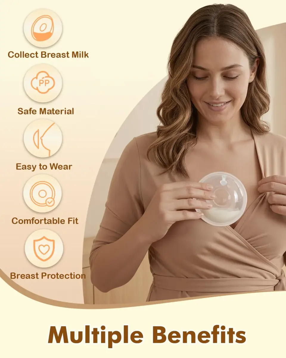Lictin Breast Milk Collector Set with Storage Bags & Box - 60ml Cups | Protects Nipples & Collects Leaks - view 3