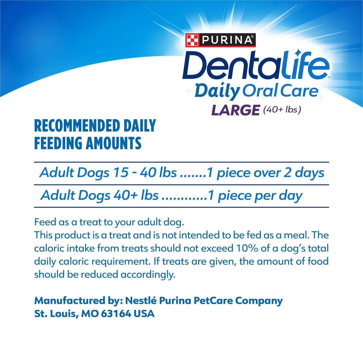 Dentalife Purina Large Dog Dental Chews 90 ct. | Tartar Reduction & Fresh Breath (100-120c) - view 9