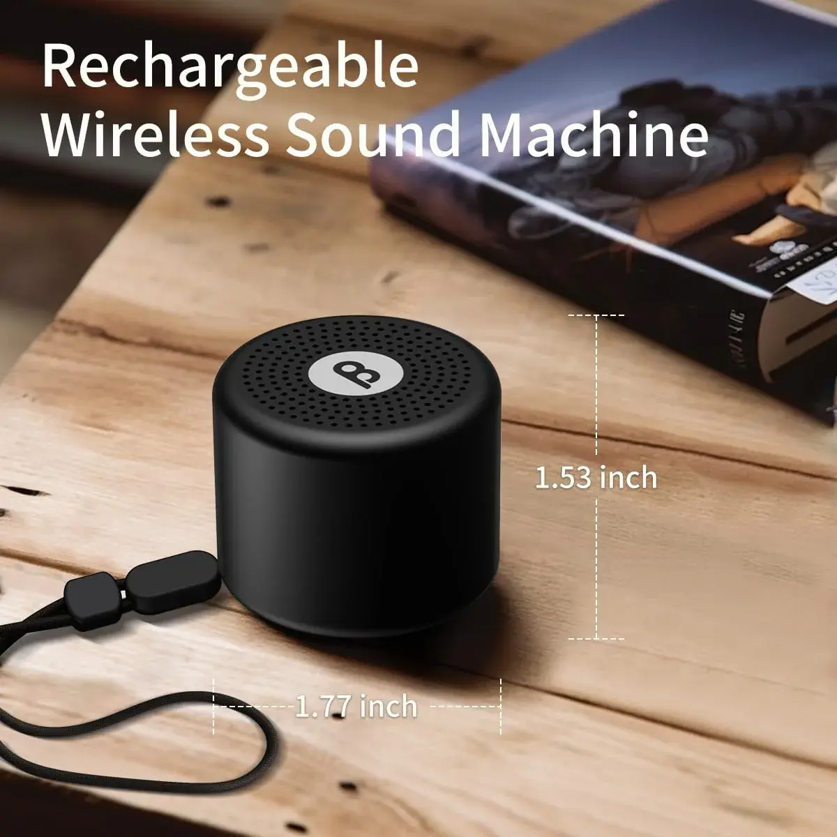 BodyHush Mini Portable White Noise Machine | 30 Sounds, 32 Volume Levels, 22-Hour Battery - view 4