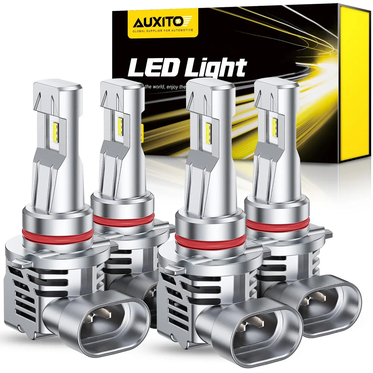 AUXITO 9005/9006 LED Headlight Bulbs HB3/HB4 1500% Brighter 6500K Cool White | SAE Compliant Beam Pattern - main product image