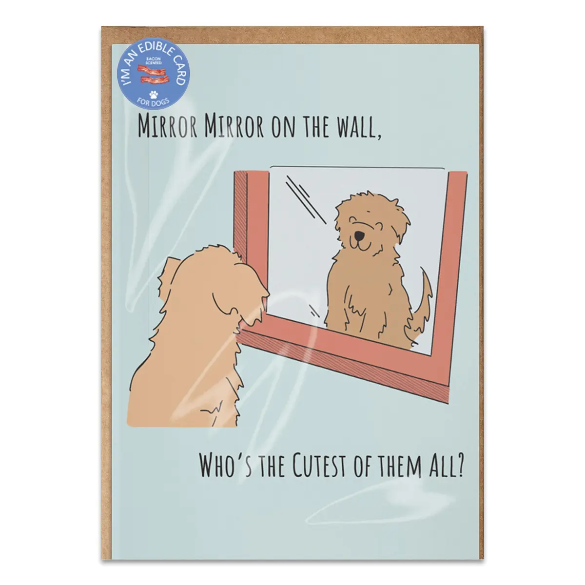 Poochie-Pets Edible Greeting Card for Dogs | Bacon-Flavored Dog Treat Gift with Edible Ink Pen, Gluten & Grain Free, Made in USA - main product image