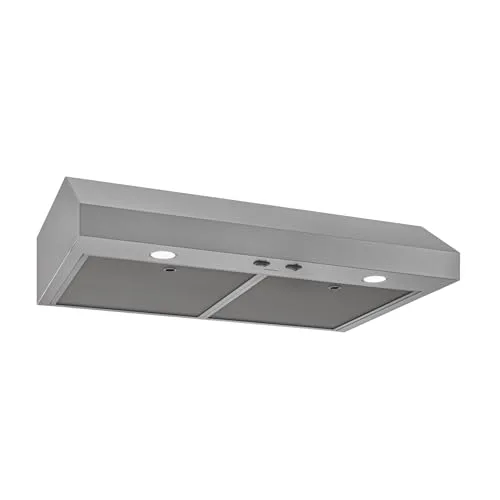 Broan-NuTone Luxury Modern 36-Inch Under-Cabinet Range Hood, 350 CFM, 1.5 Sones, Stainless Steel - main product image