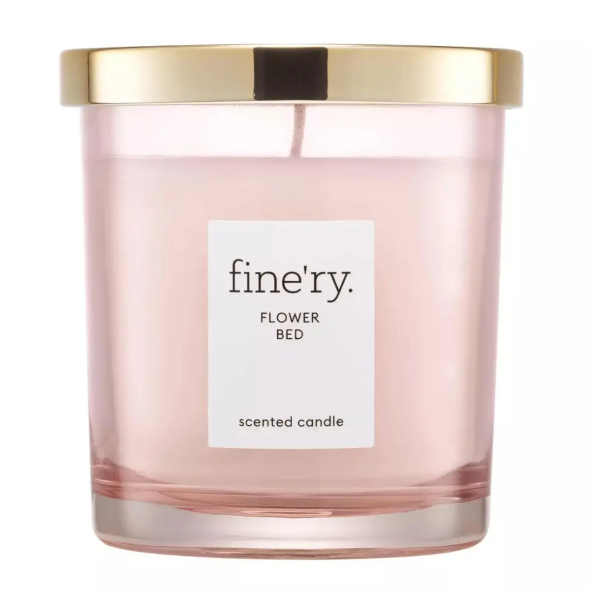 Fine'ry Flower Bed Scented Soy Candle & Cotton Wick 7oz | Peony, Green Apple, Bamboo Leaf - main product image