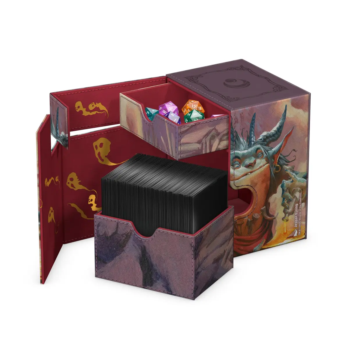 Ultimate Guard Flip'n'Tray 133+ Xenoskin Card Storage Box | Premium MTG Deck Case with Magnetic Closure (4.49 x 3.62 x 5.71 inches) - view 5
