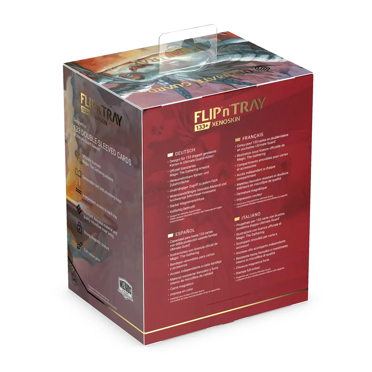 Ultimate Guard Flip'n'Tray 133+ Xenoskin Card Storage Box | Premium MTG Deck Case with Magnetic Closure (4.49 x 3.62 x 5.71 inches) - view 8