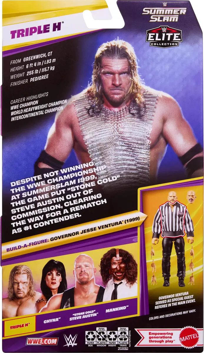 Mattel WWE Elite Collection Triple H Action Figure & Accessories | 7.17 inches | Authentic WWE Series - view 6
