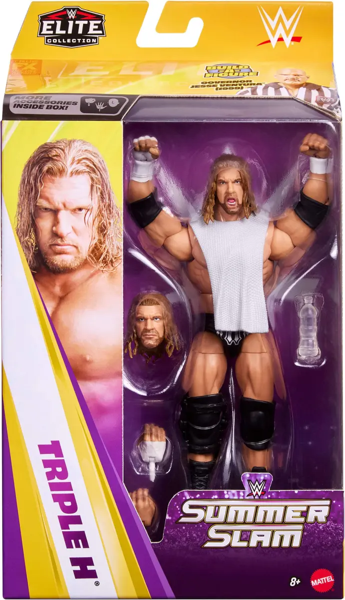 Mattel WWE Elite Collection Triple H Action Figure & Accessories | 7.17 inches | Authentic WWE Series - view 2