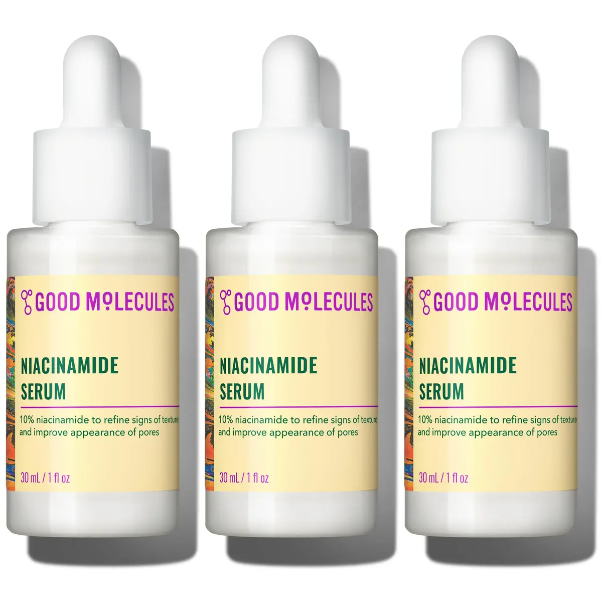 Good Molecules Niacinamide Serum Pack of 3 | 10% Niacinamide for Blemishes, Uneven Tone & Pores - main product image