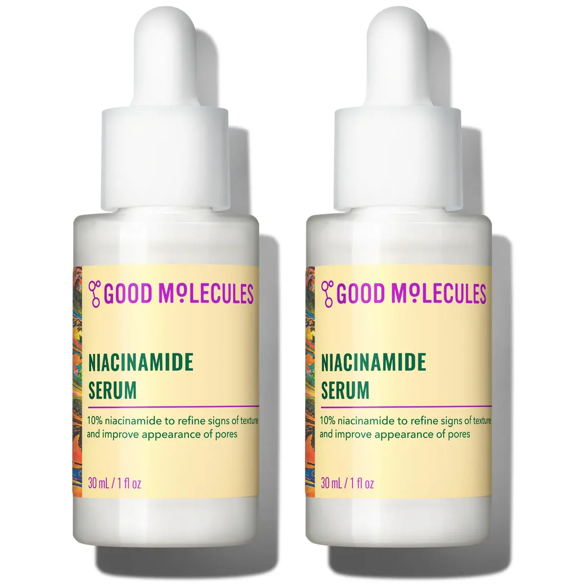 Good Molecules Niacinamide Serum Pack of 2 | 60 ml Total | Targets Blemishes, Uneven Tone & Pores - main product image