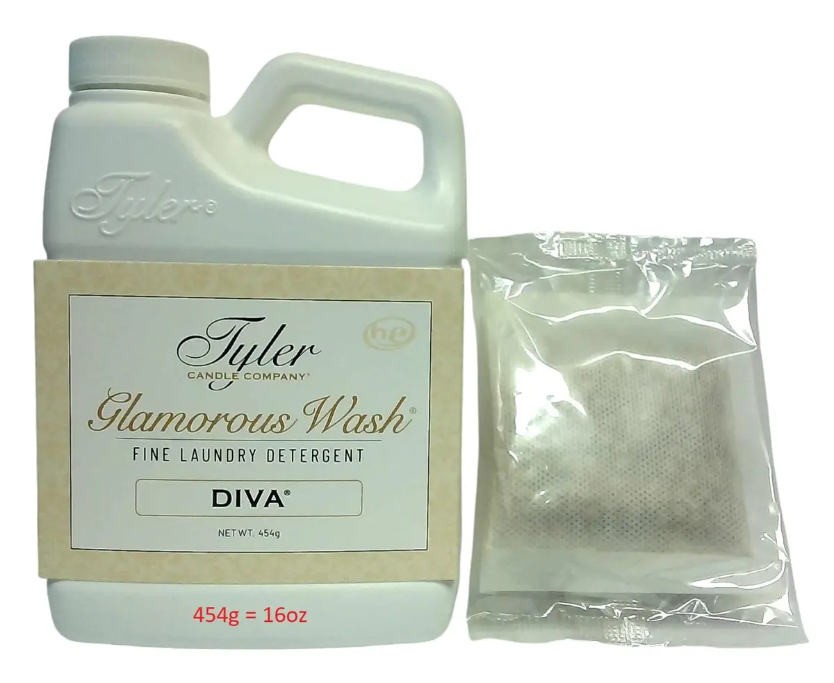 Tyler Candle Company Glamous Laundry Detergent, Diva 16 Fl Oz | Fragrance & Softening for Indian Homes - main product image