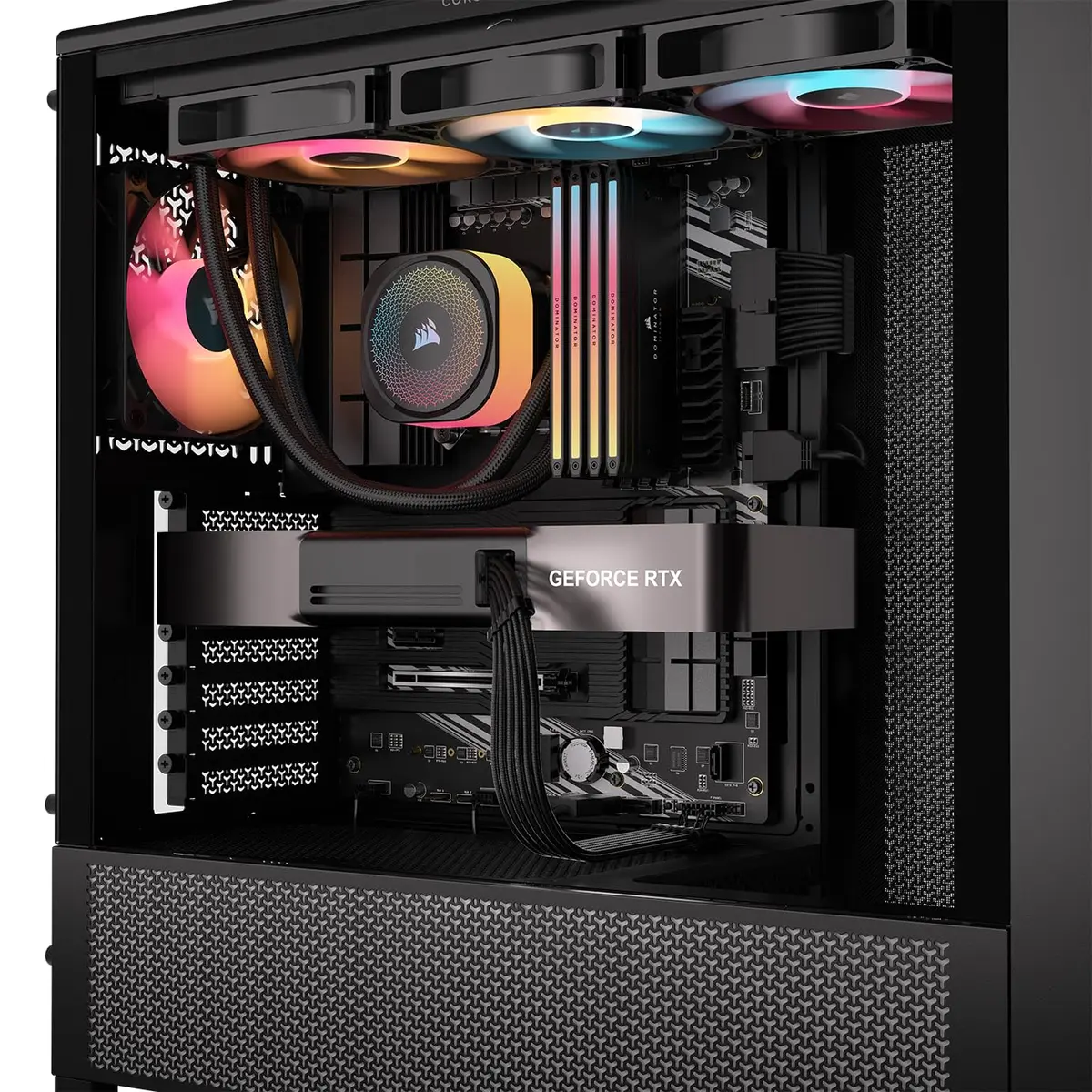 Corsair Elite Premium Individually Sleeved PCIe 12V-2x6 to PCIe 12V-2x6 600W PSU Cable – Triple-Mesh Paracord Sleeve, Low-Profile Cable Combs, Compatible with 12V-2x6 PSUs – Black - view 5