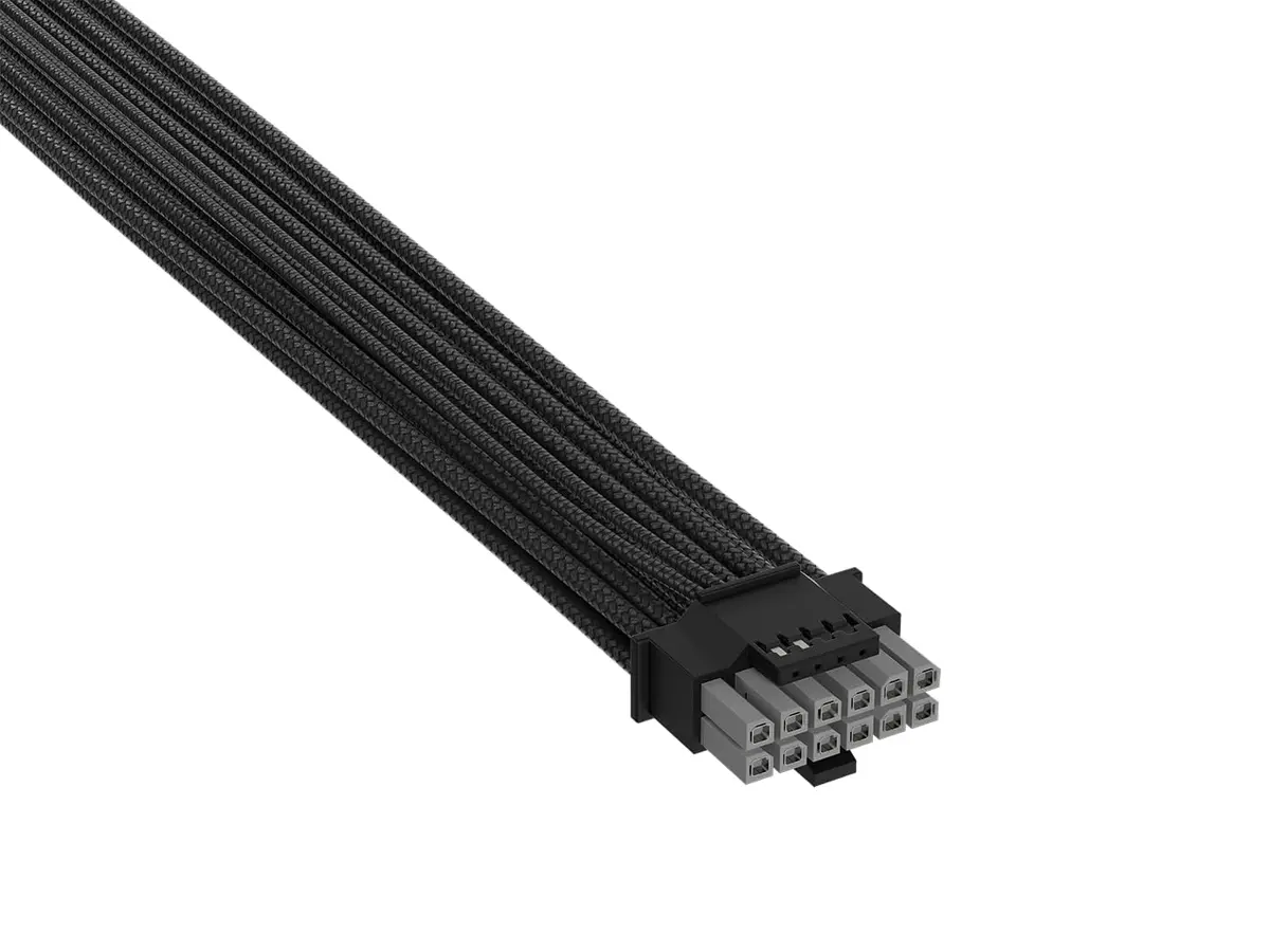 Corsair Elite Premium Individually Sleeved PCIe 12V-2x6 to PCIe 12V-2x6 600W PSU Cable – Triple-Mesh Paracord Sleeve, Low-Profile Cable Combs, Compatible with 12V-2x6 PSUs – Black - view 3