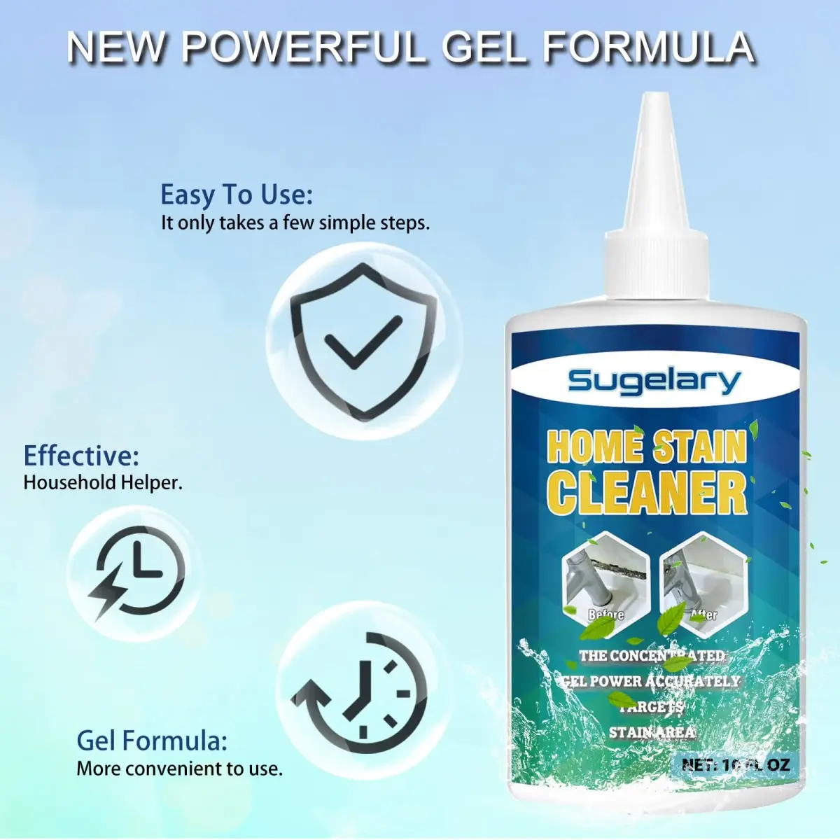 Sugelary Gel Mold Stain Cleaner 295ml (10 fl oz) | Tough on Mold & Mildew in Indian Homes - view 4