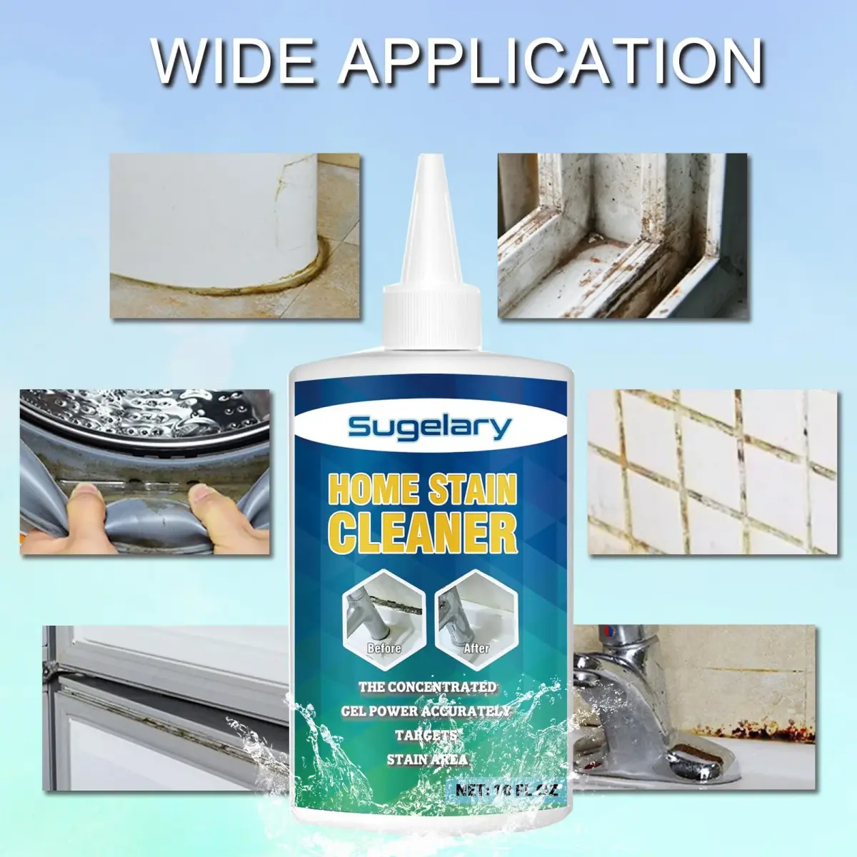 Sugelary Gel Mold Stain Cleaner 295ml (10 fl oz) | Tough on Mold & Mildew in Indian Homes - view 3