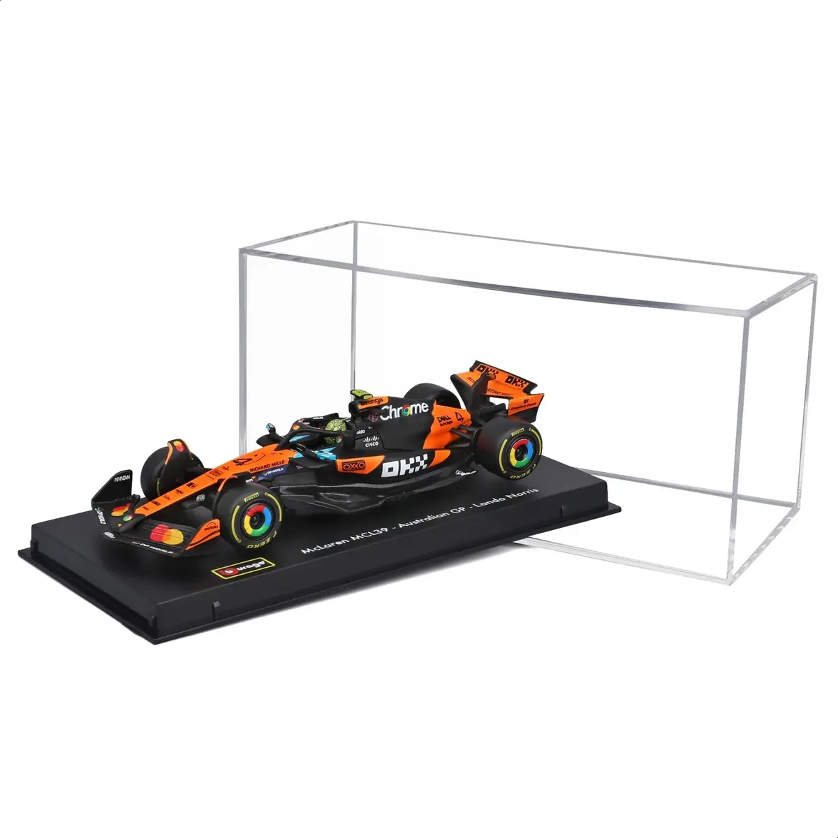 Bburago 1:43 Race Formula McLaren MCL39 w/Helmet (2025) Norris #4 | Highly detailed die-cast replica for collectors and kids - view 8