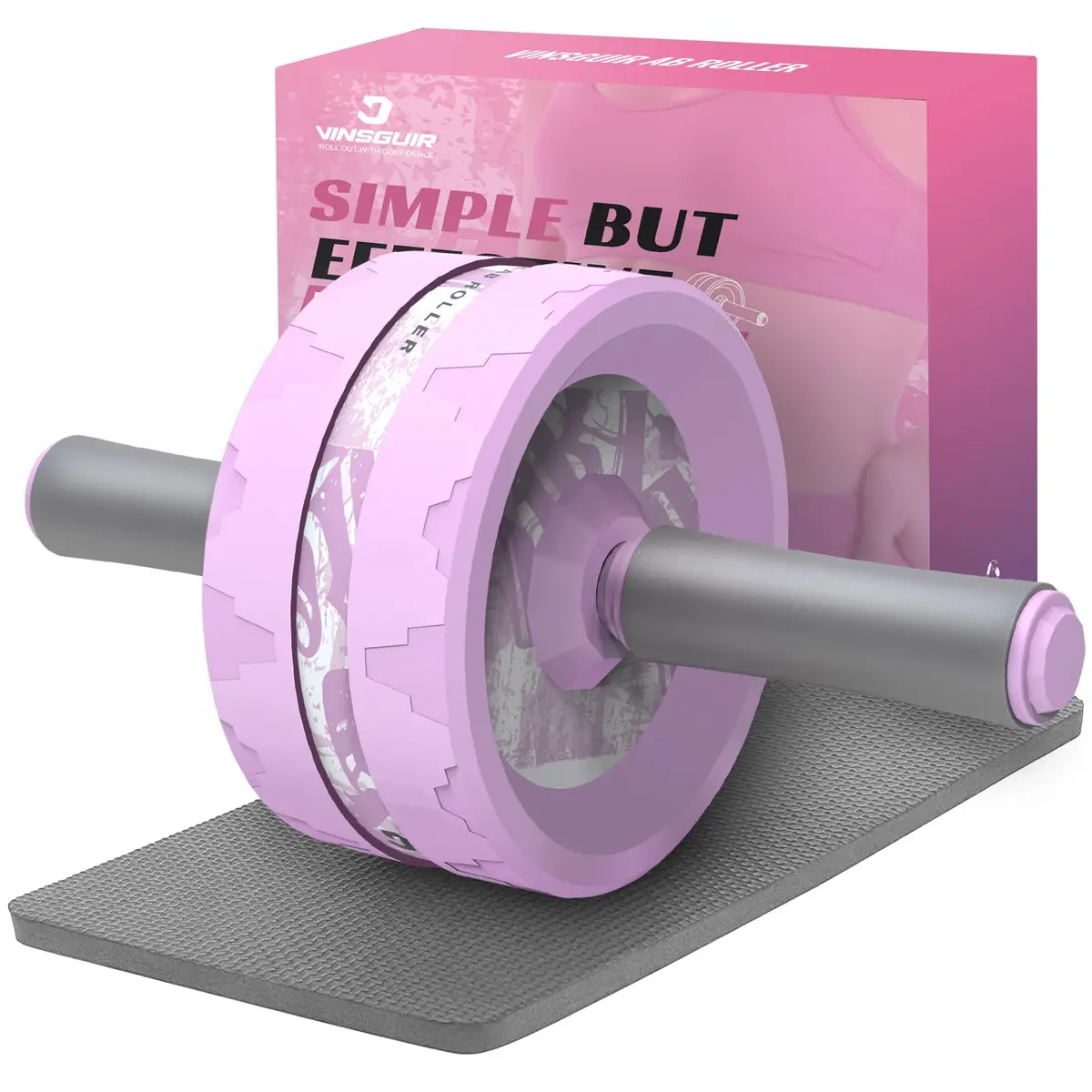 VINSGUIR Ab Roller Wheel for Home Gym with Knee Pad | Core & Abs Workout Equipment - main product image