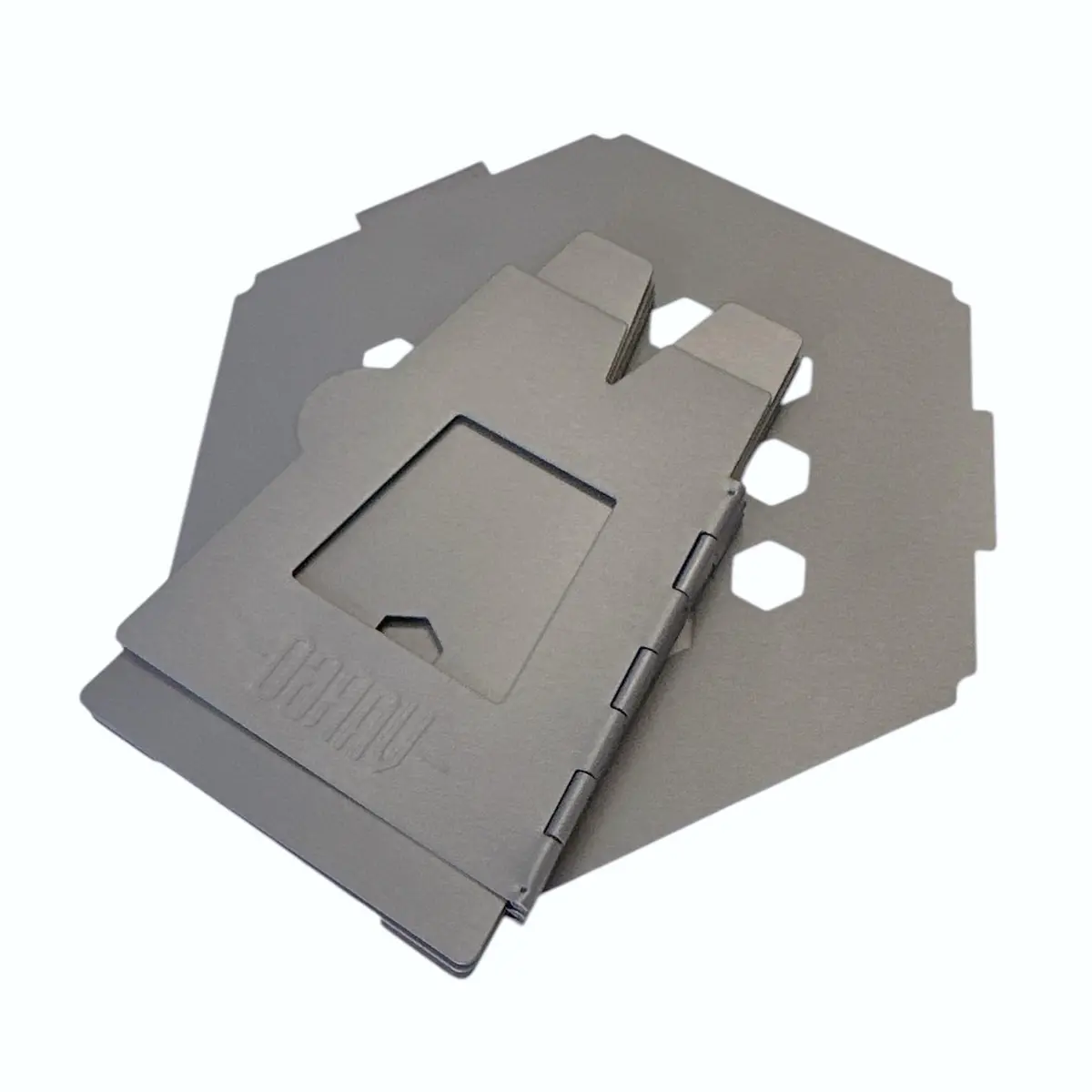 Vargo Hexagon 2 Wood Stove Titanium 5" x 3" x 4" | Portable, Foldable & Efficient - view 3