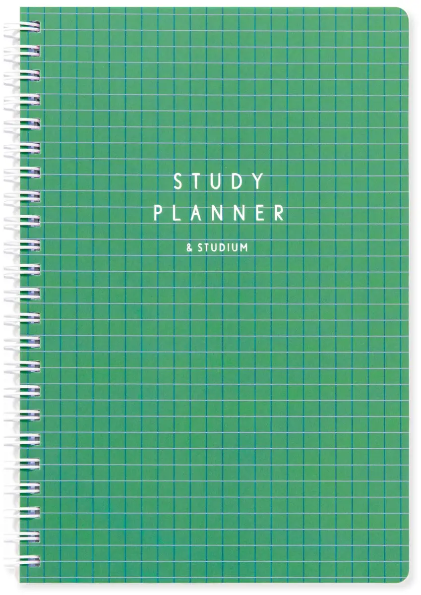 IROHA PUBLISHING GSSD-14 Notebook, Ring Notebook, Study Planner, Daily Plaid, Green Check | 192 Pages, 7.9 x 5.5 Inches - main product image