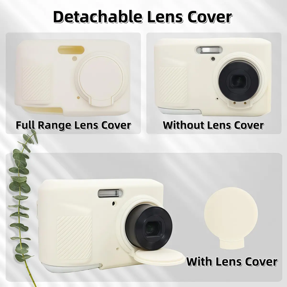 SZHSYJY Case for Kodak PIXPRO FZ45 Camera | Soft Silicone Protection, Misty White - view 4