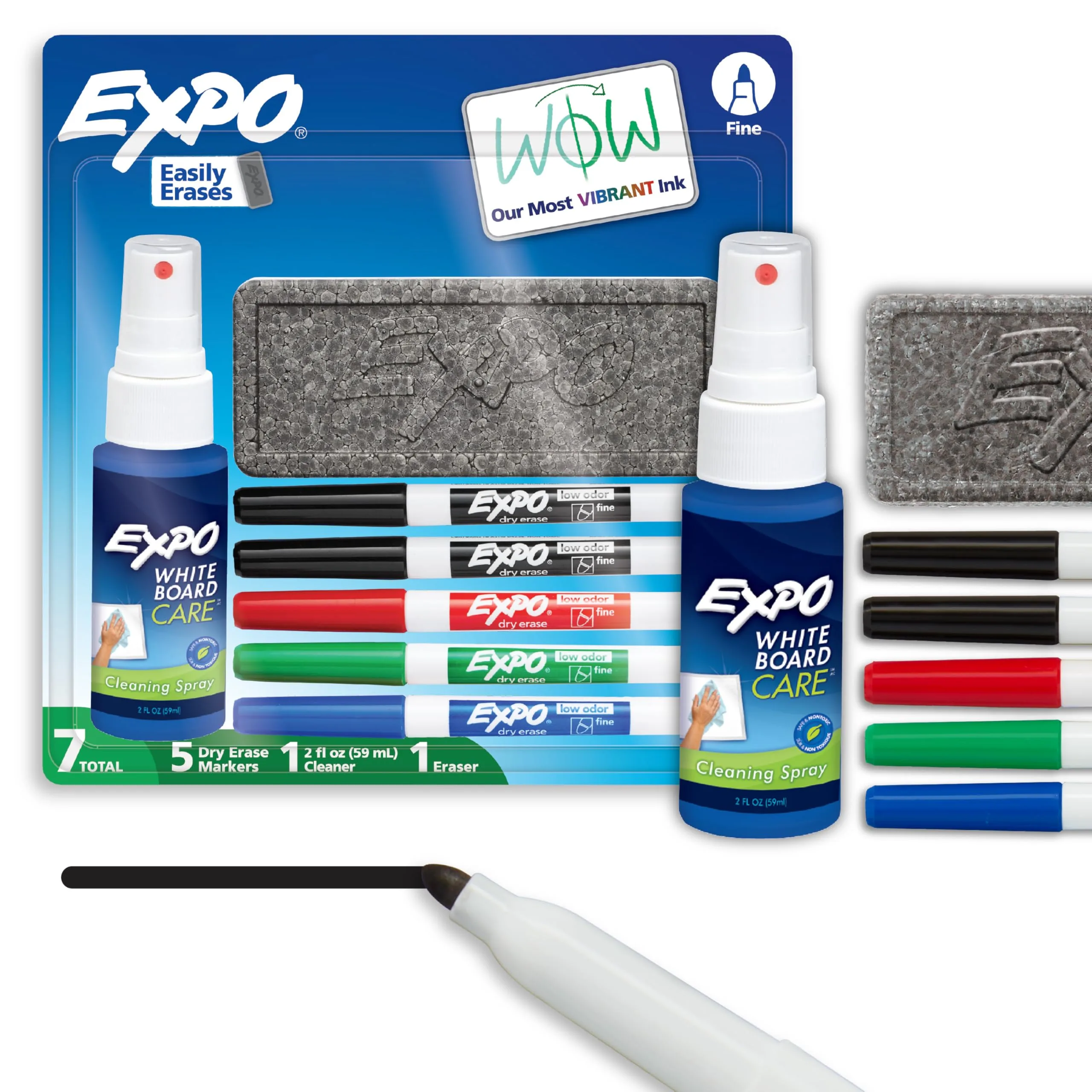EXPO Fine Tip Dry Erase Markers Kit, Assorted Colors, 28 Count | USA Imported Stationery - main product image