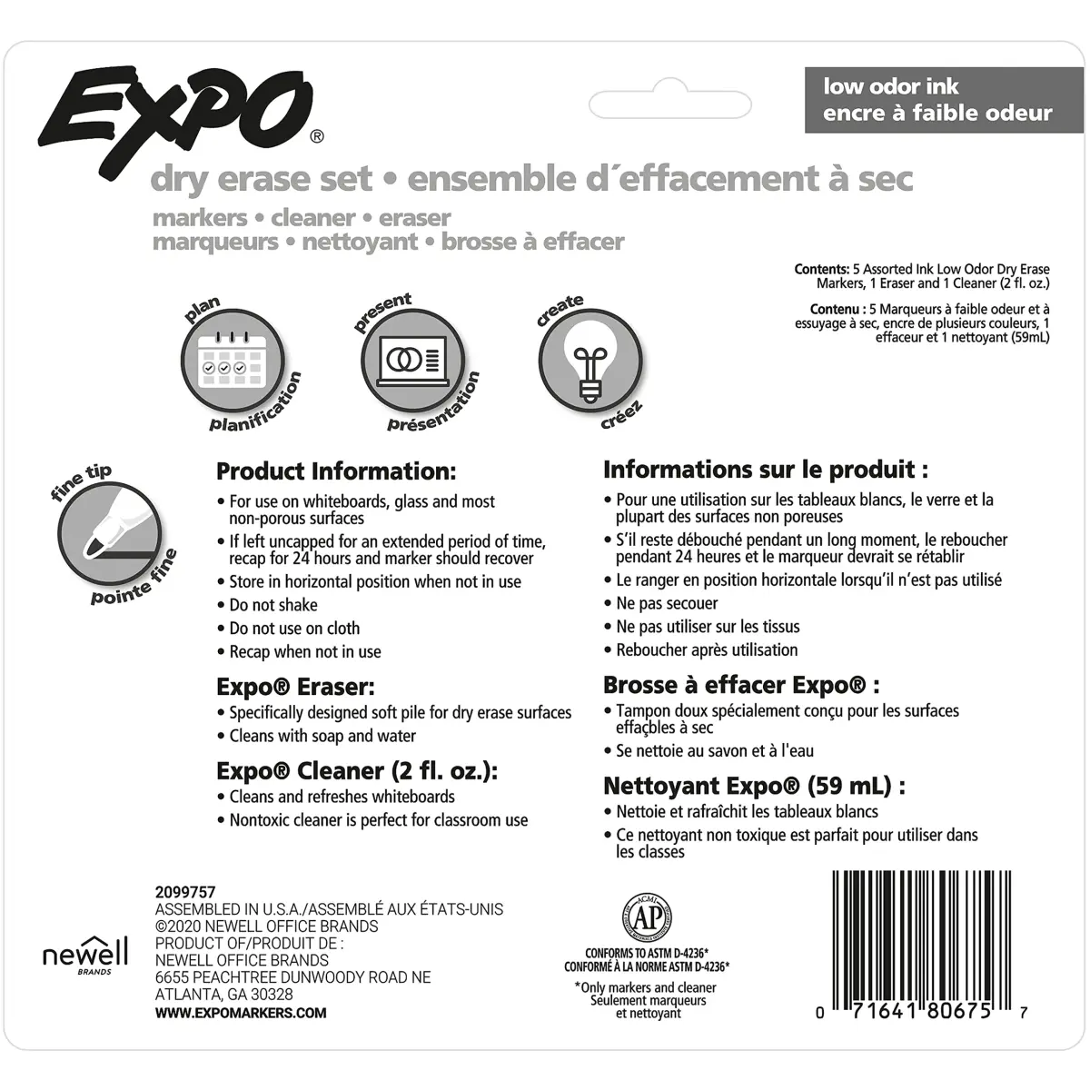 EXPO Dry Erase Markers Kit Fine Tip Assorted Colors 28 Count (Pack of 4) | Includes Eraser & Cleaner - view 9